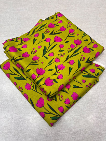 2Pc Staple Same Printed Unstitched Suit 6233