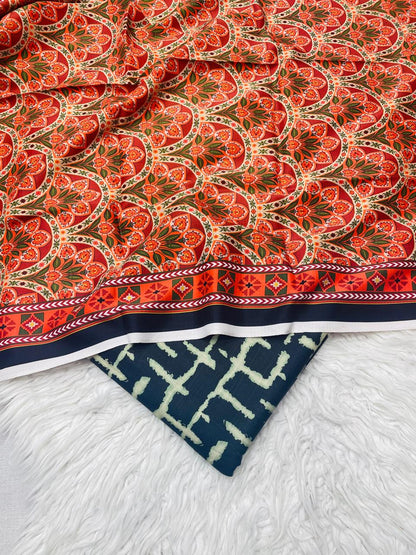 3 PC Slub Khaddar Allover Unstitched Suit Vol-6171