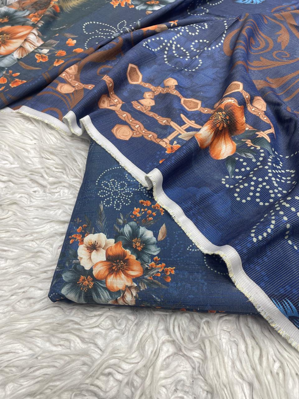 3Pc Chamki Khaddar Unstitched Suit Vol-452