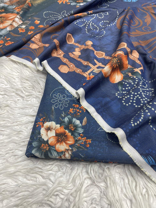 3Pc Chamki Khaddar Unstitched Suit Vol-452