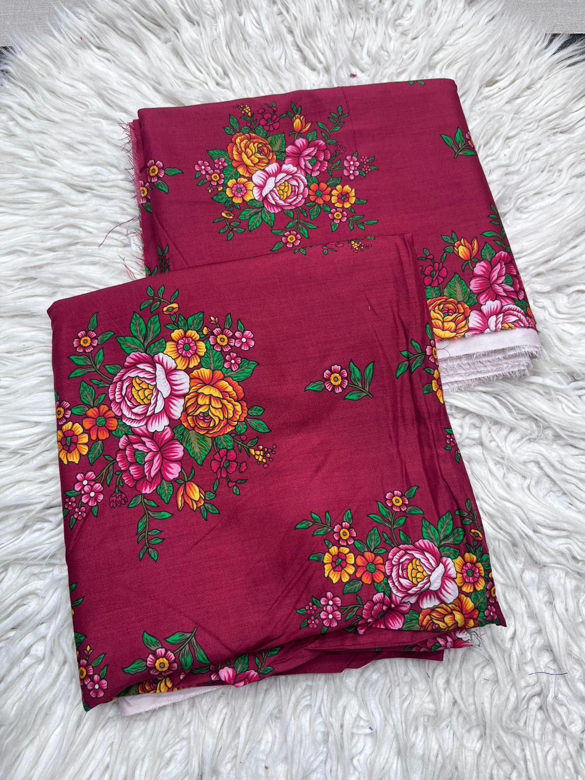 2Pc Linen Allover Unstitched Suit - #409