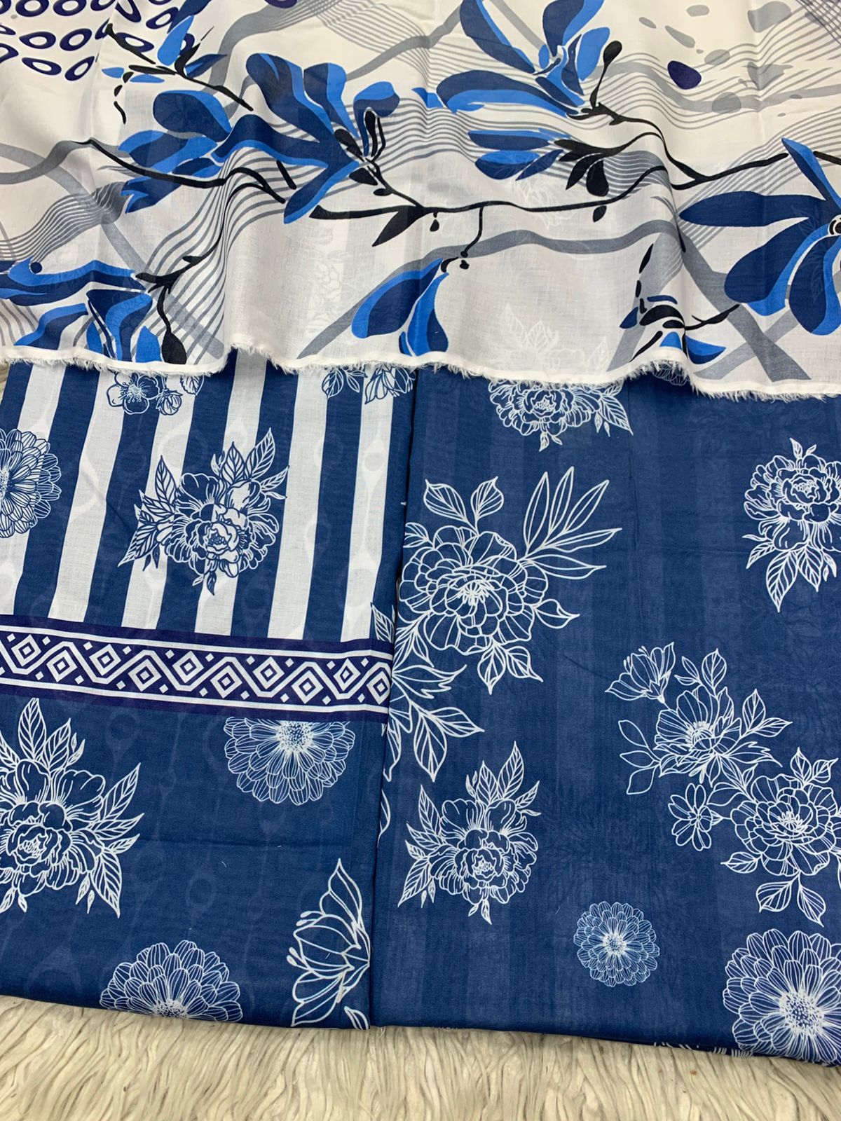 2Pc Supima Lawn Kameez & Duppata Printed Suit  Vol-3213