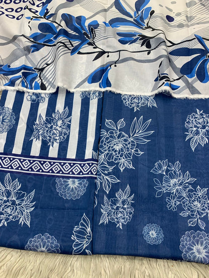 2Pc Supima Lawn Kameez & Duppata Printed Suit  Vol-3213