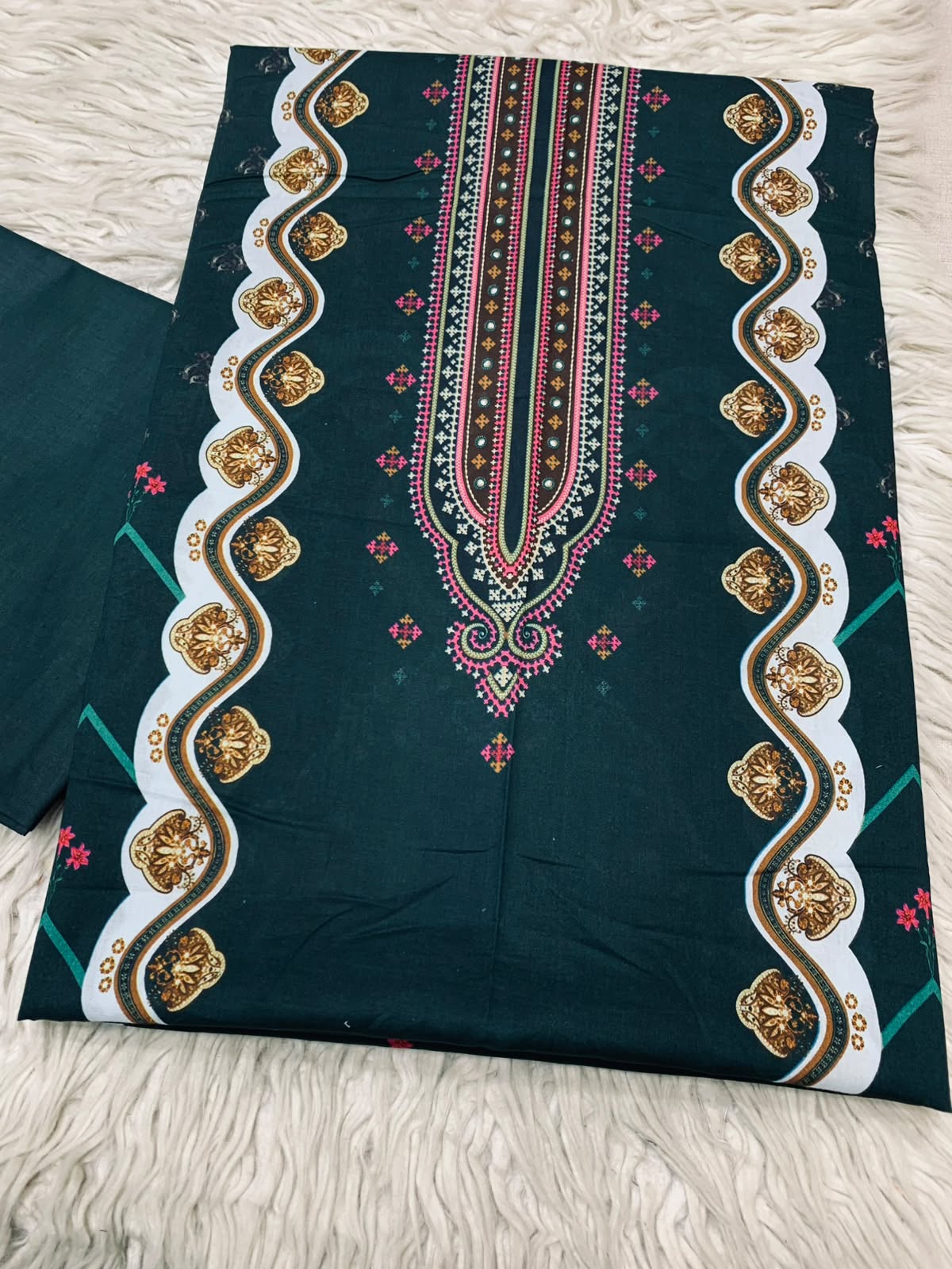 2Pc Bin Noor Fab Print Lawn Suit Vol-66