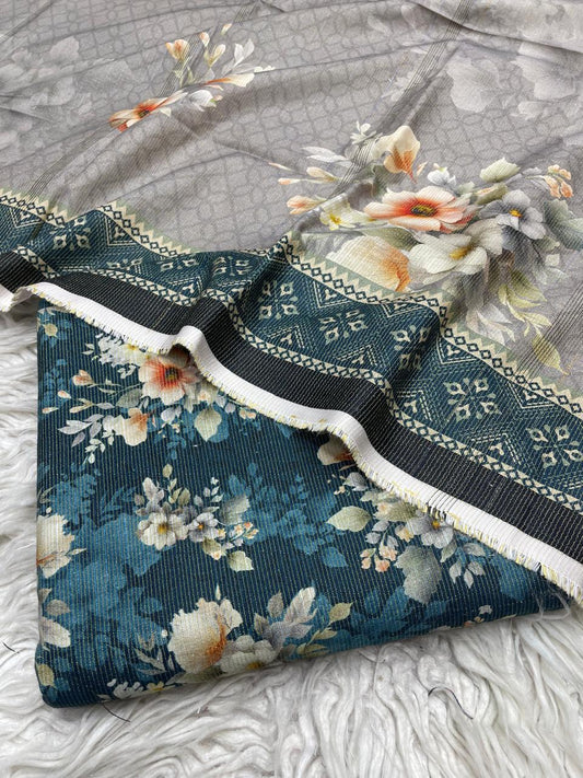 3Pc Chamki Khaddar Unstitched Suit Vol-0132