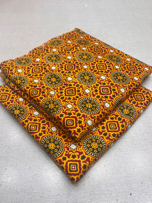 2Pc Staple Same Printed Unstitched Suit 296