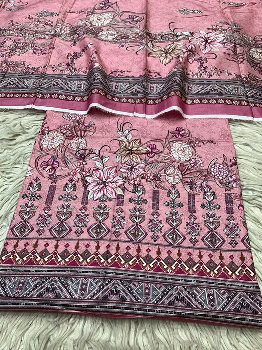 2Pc Lawn Kameez & Dupatta Printed Suit 620