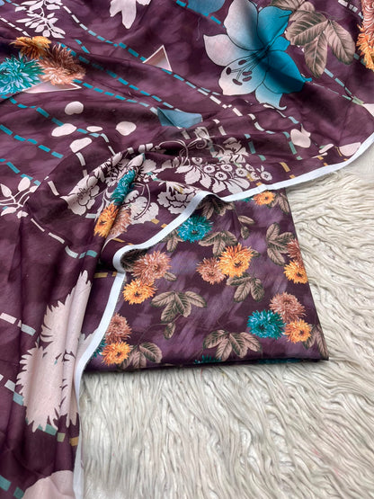 3Pc Same Digital Printed Lawn Suit 15