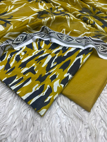3Pc Lawn Digital Printed Unstitched Suit 15