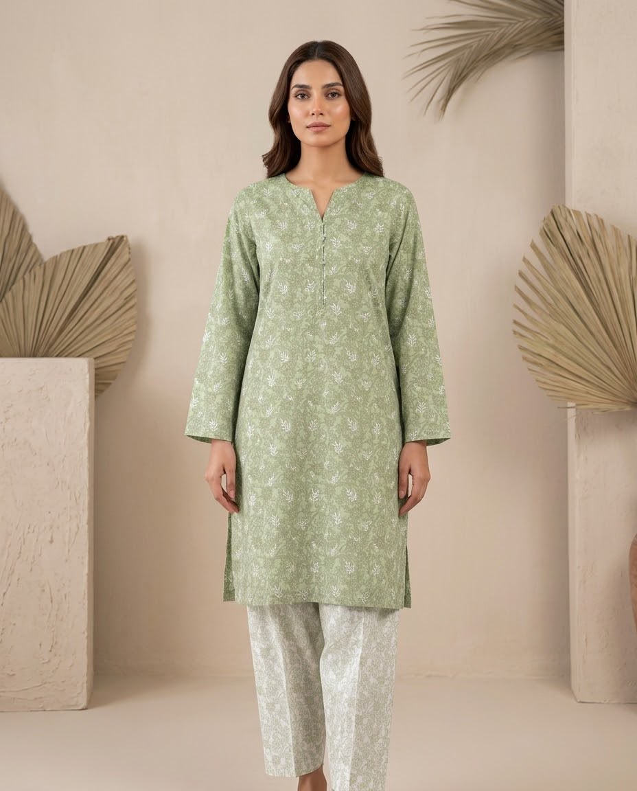 2Pc Sapphire kurta Shalwar Digital Printed Suit 499