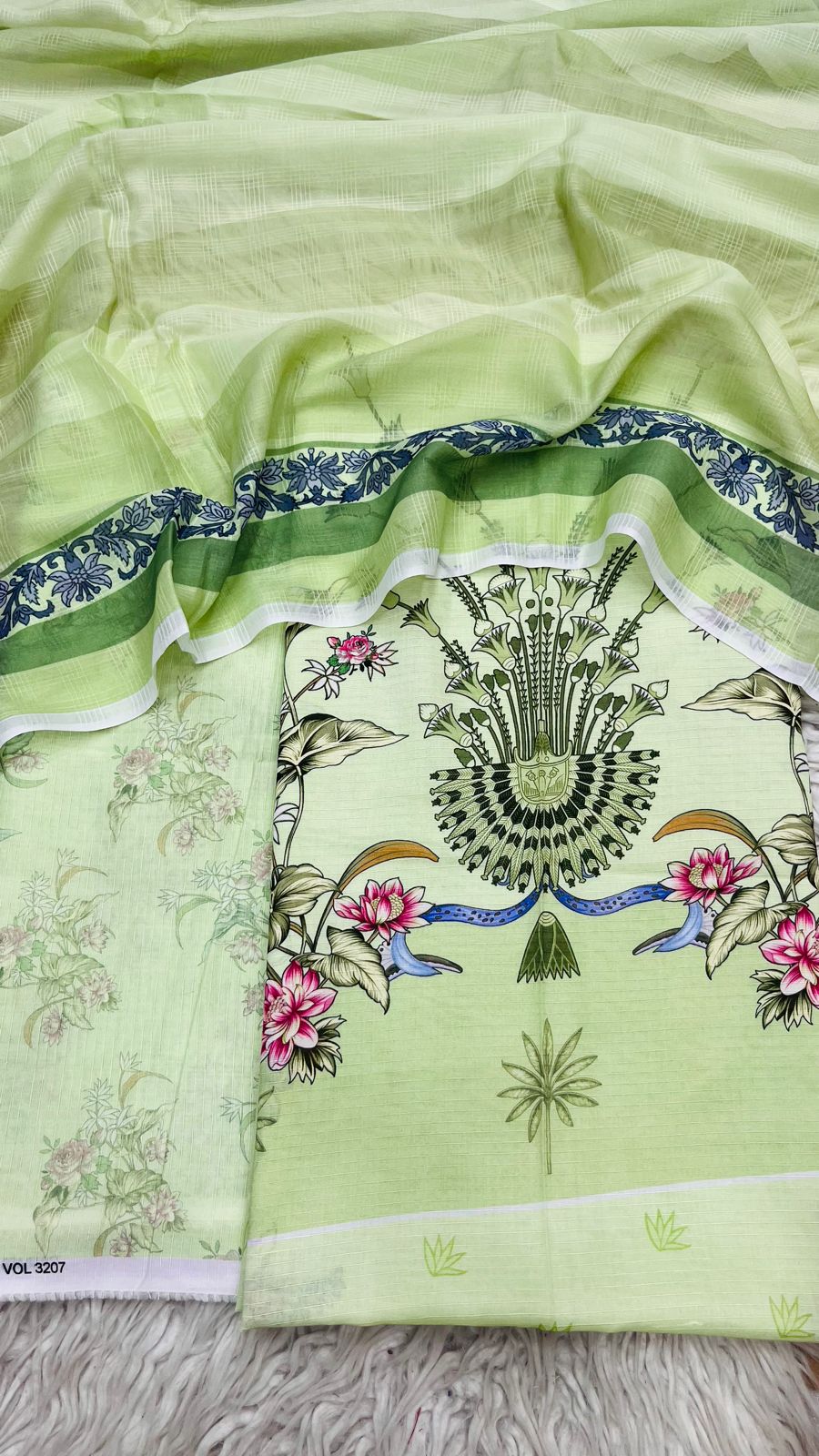 2Pc Lawn Bana Dora Kameez & Duppata Vol-3207