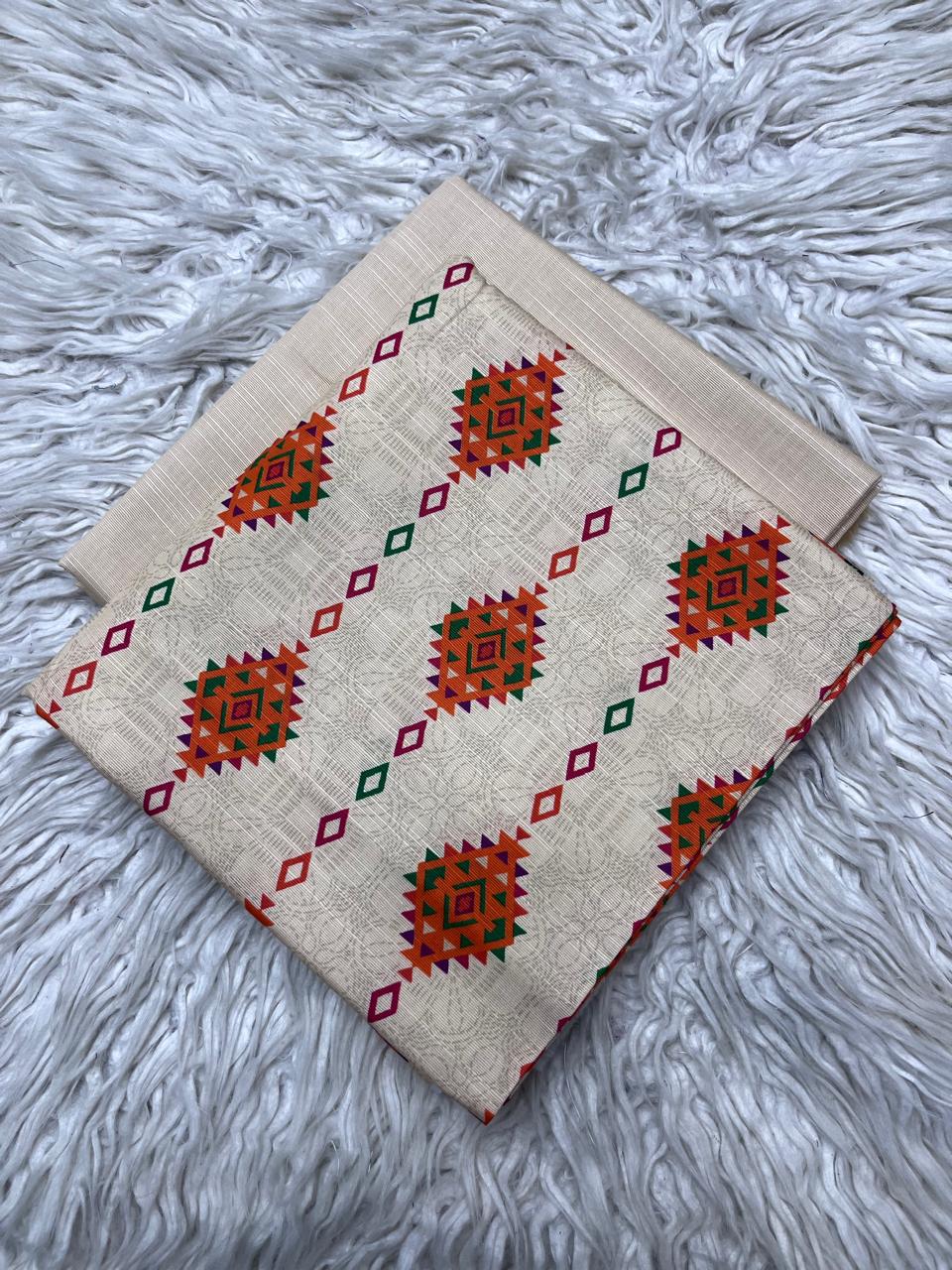 2Pc Kameez & Trouser Slub Khaddar Suit Vol-0137