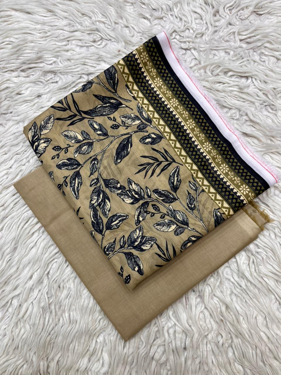 2Pc Tana Dora Lawn Kameez & Dyed Trouser Suit Vol-0177