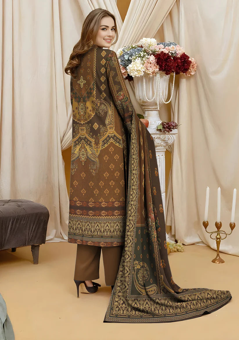 3 PC Bin Noor Fab Shamray Unstitched Suit Vol-0027