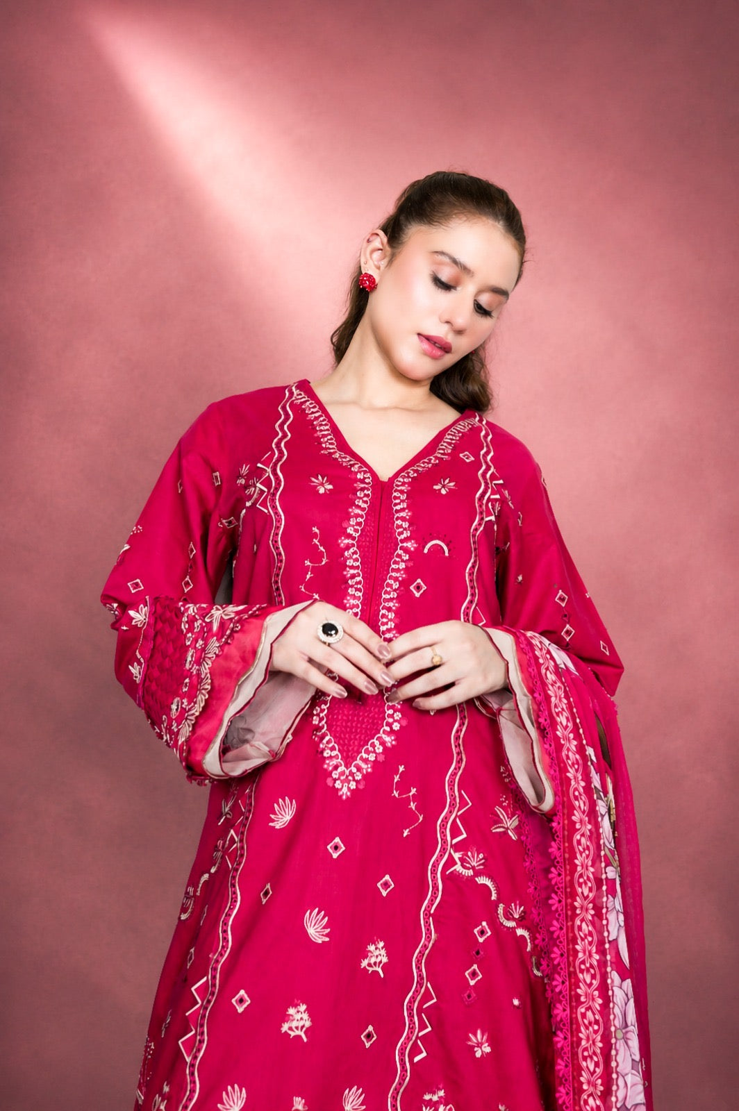 NOURA LUXURY ROYALE EMBROIDERED DRESS