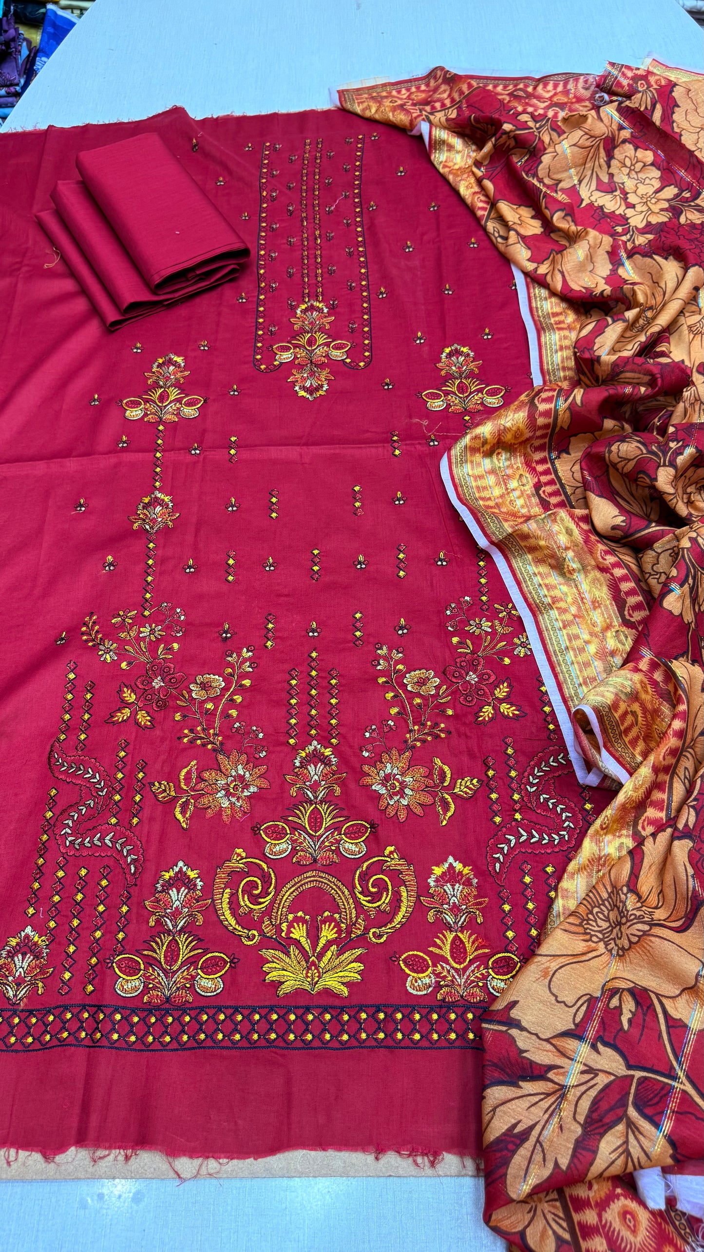 3Piece Unstitched Embroidered Ricamo