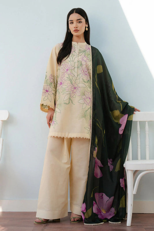 Ricamo 3 Piece Lawn Suit - Aelia