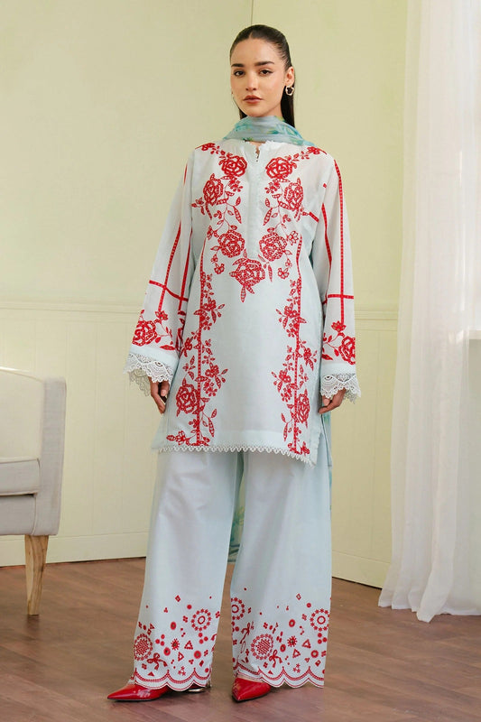 3Piece Unstitched Embroidered Ricamo