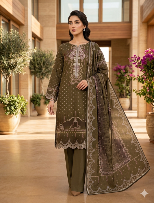 Noura Premium Lawn 3pc -1028