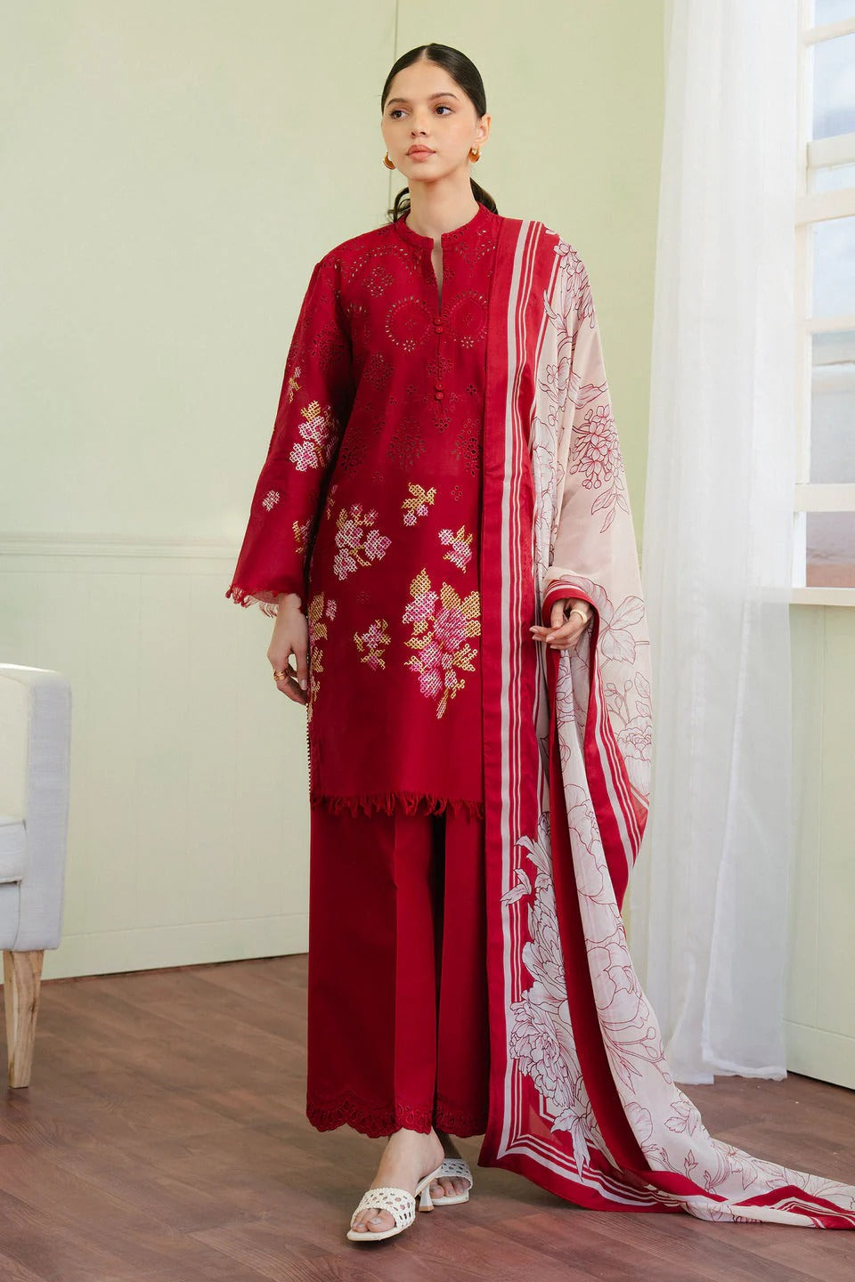 3Piece Unstitched Embroidered Ricamo
