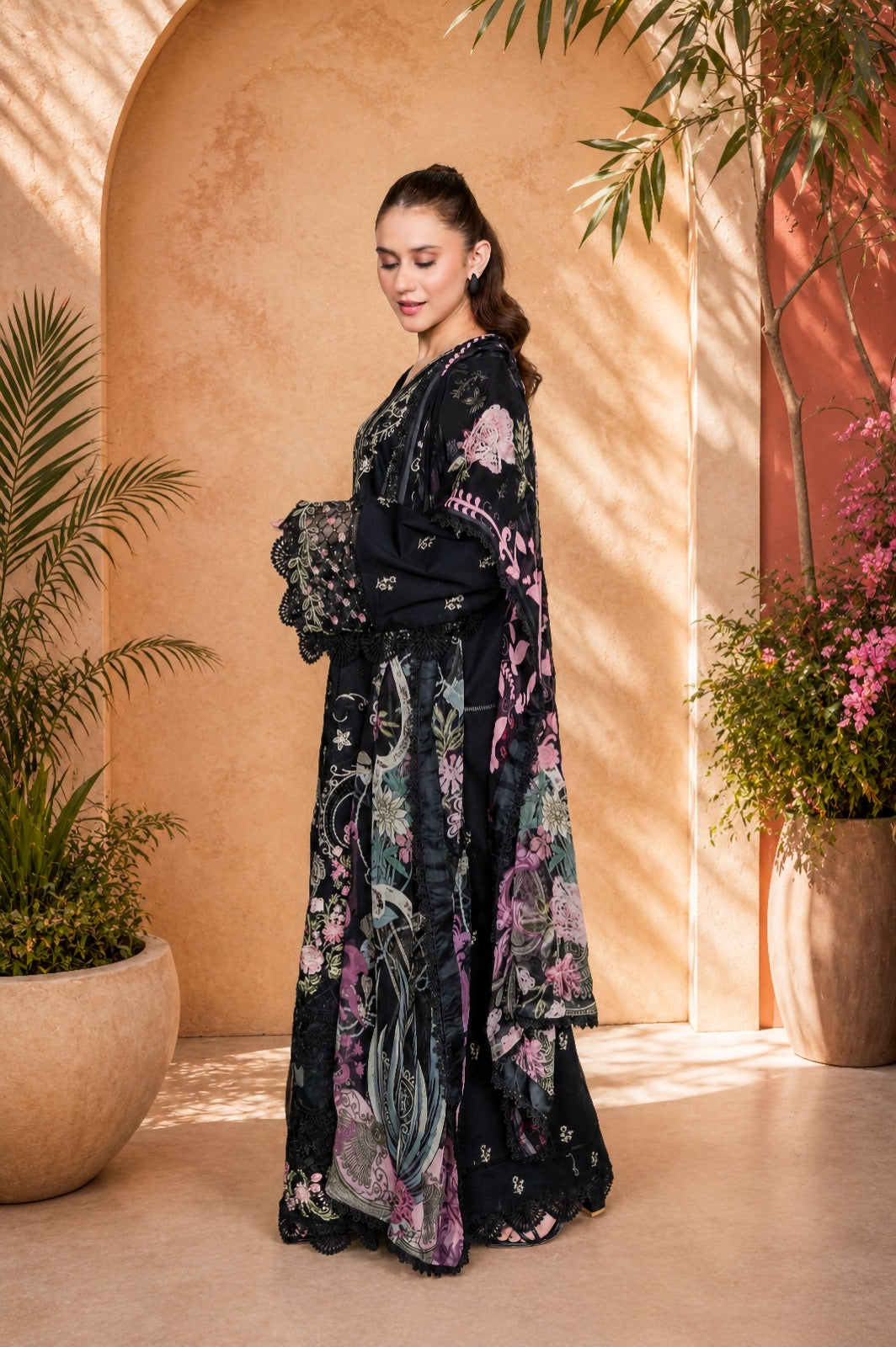 NOURA LUXURY ROYALE EMBROIDERED DRESS