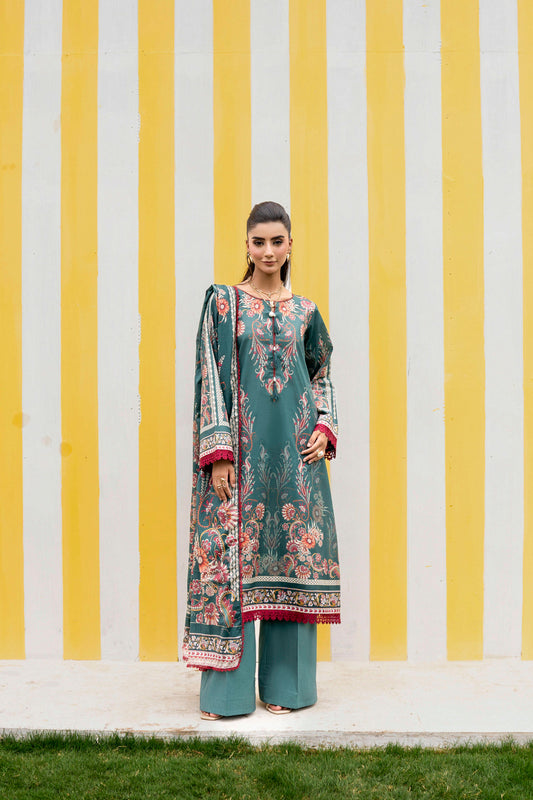 Firdous - Printed - Lawn - 3pc - D914