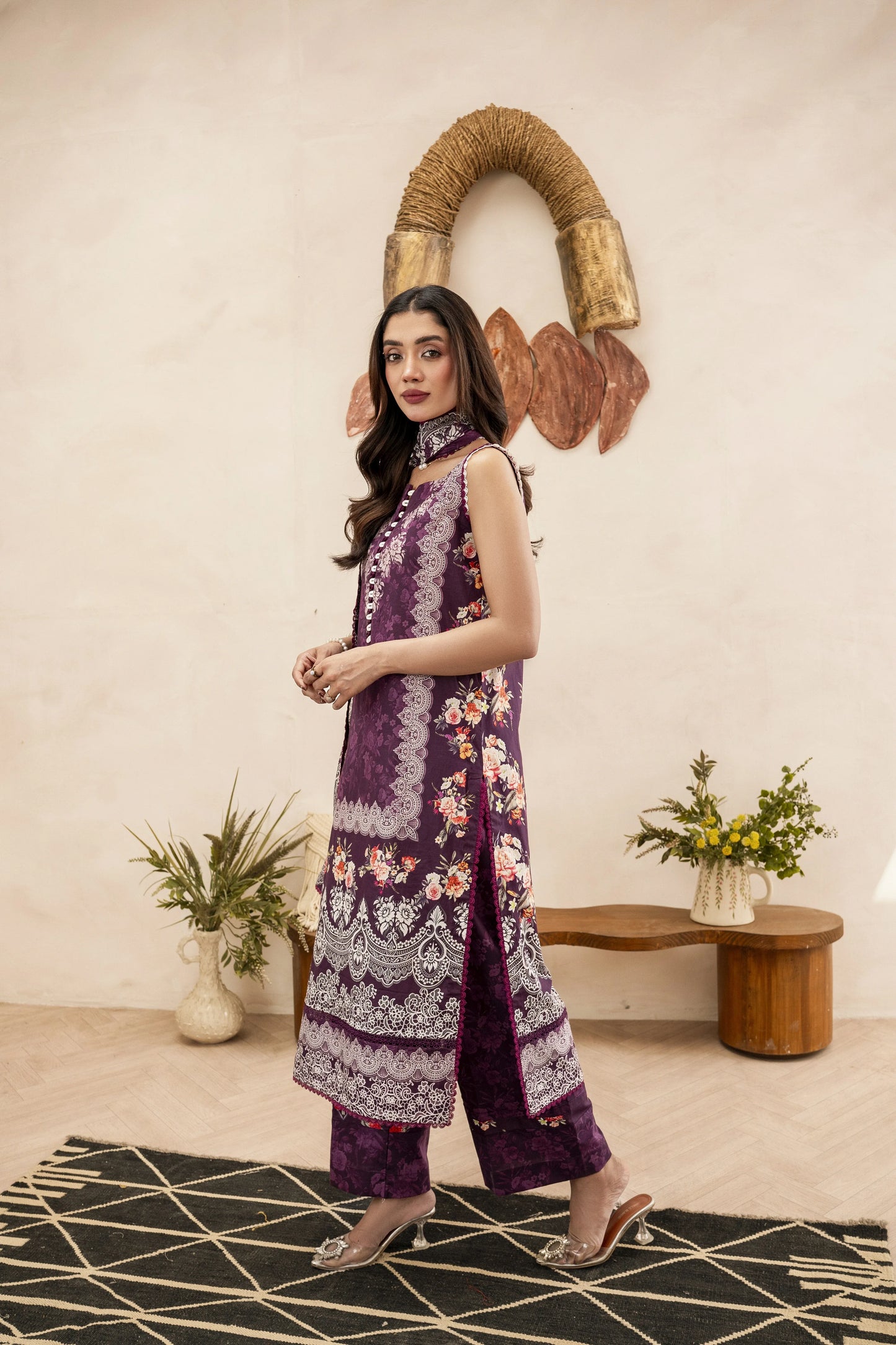 2Pc Firdous Lawn Unstitched - D #124