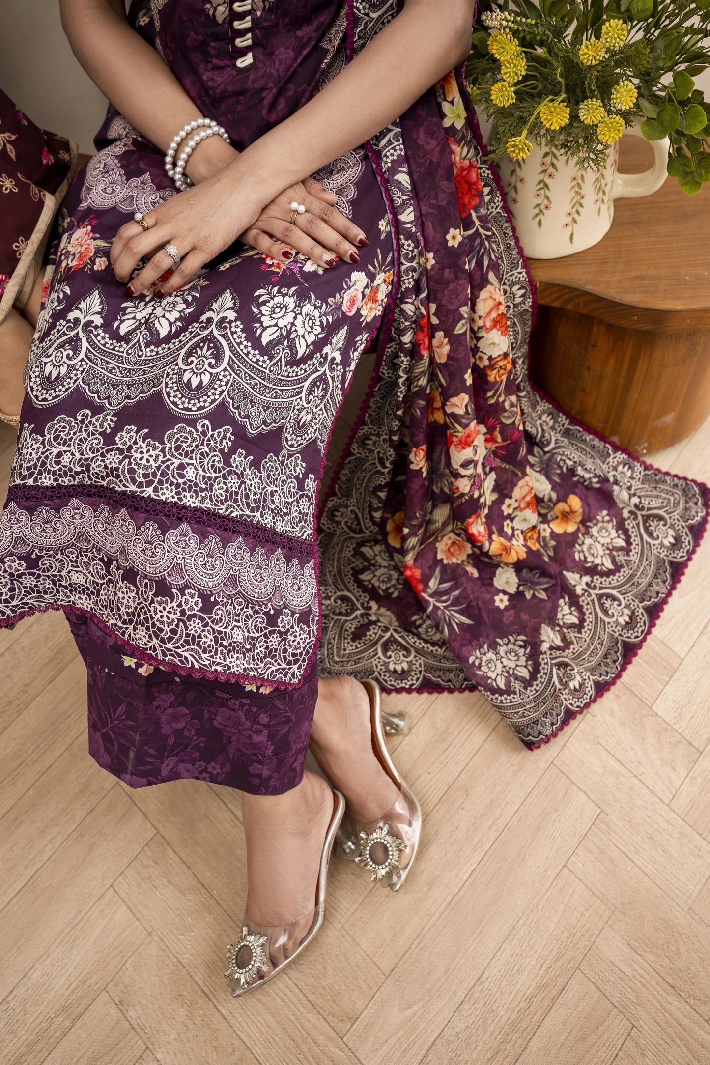 2Pc Firdous Lawn Unstitched - D #124