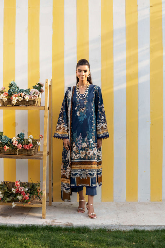 Firdous - Printed - Lawn - 3pc - D911
