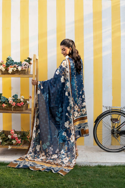 Firdous - Printed - Lawn - 3pc - D911