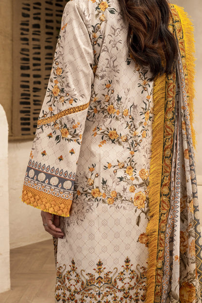 90/88 Firdous - Printed - Lawn - 3pc - D121 (1)