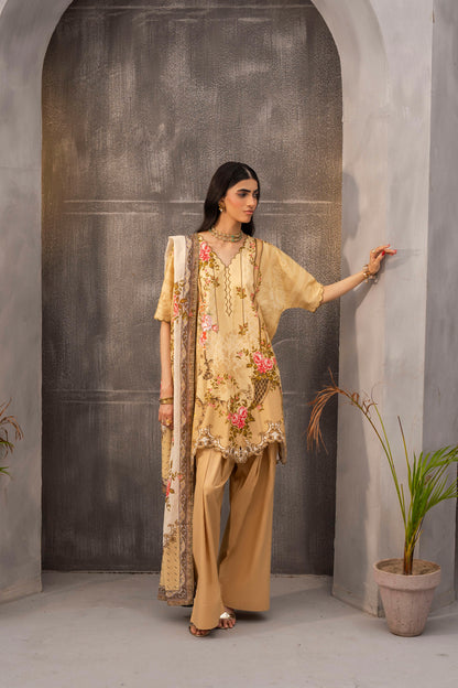Firdous 2Pc Printed Lawn Unstitched Suit 1054