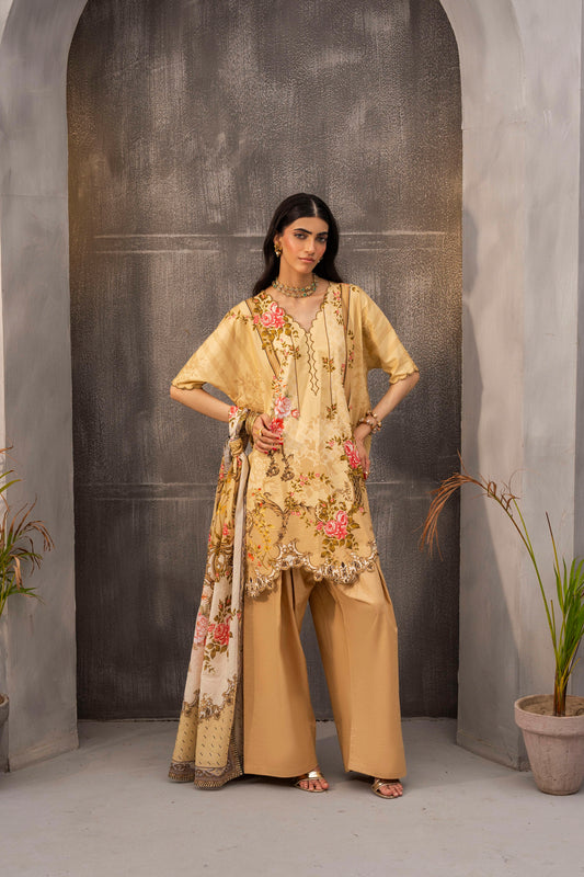 Firdous 2Pc Printed Lawn Unstitched Suit 1054