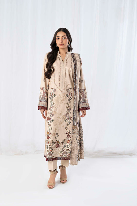 3PC Firdous Cambric Printed Unstitched Suit Vol-0095