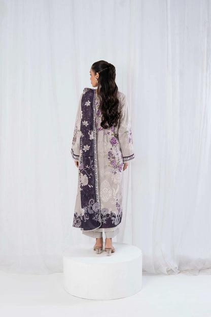 3 PC Firdous Cambric Printed Unstitched Suit D-962