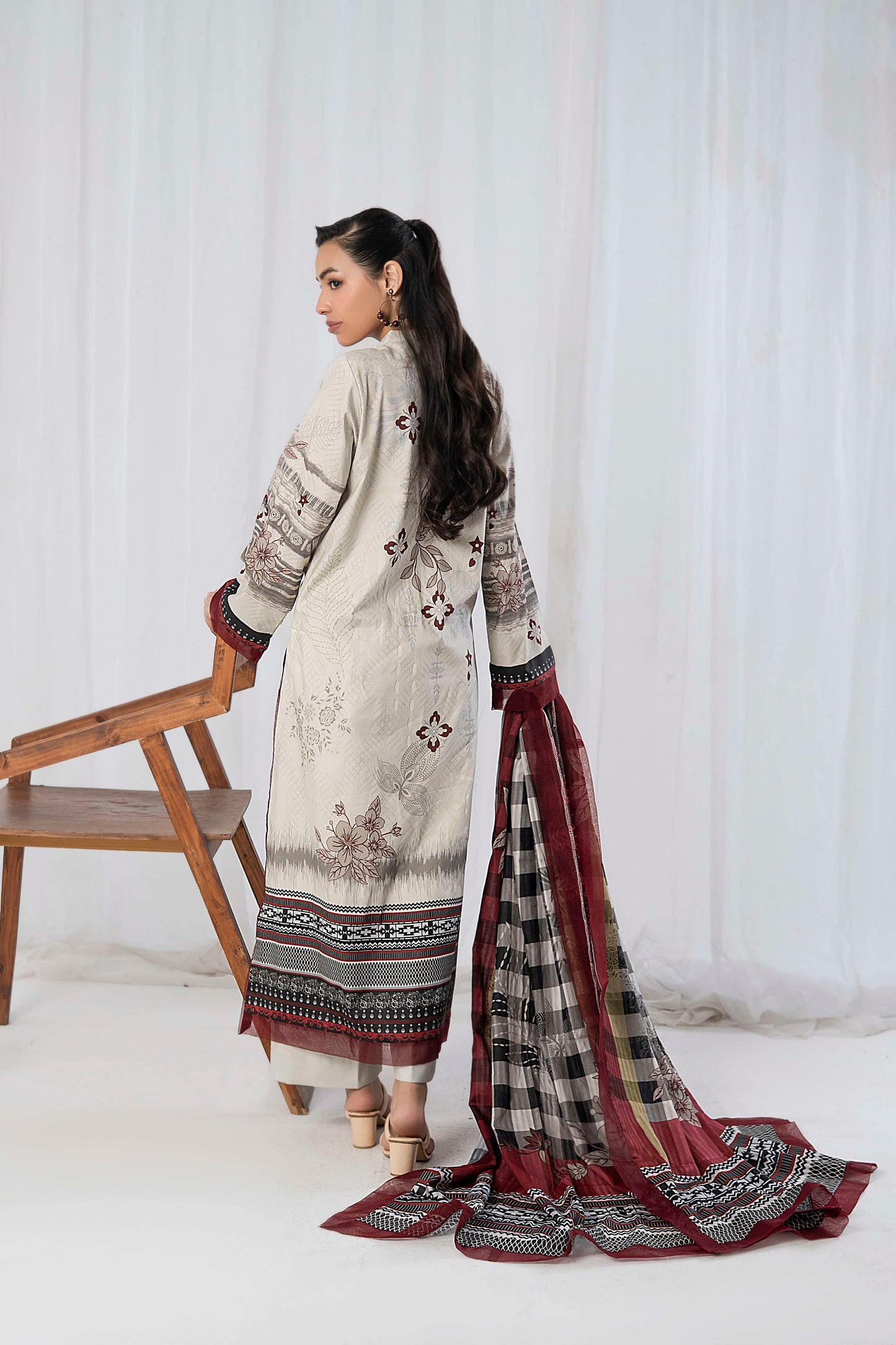 3PC Firdous Cambric Printed Unstitched Suit Vol-0095