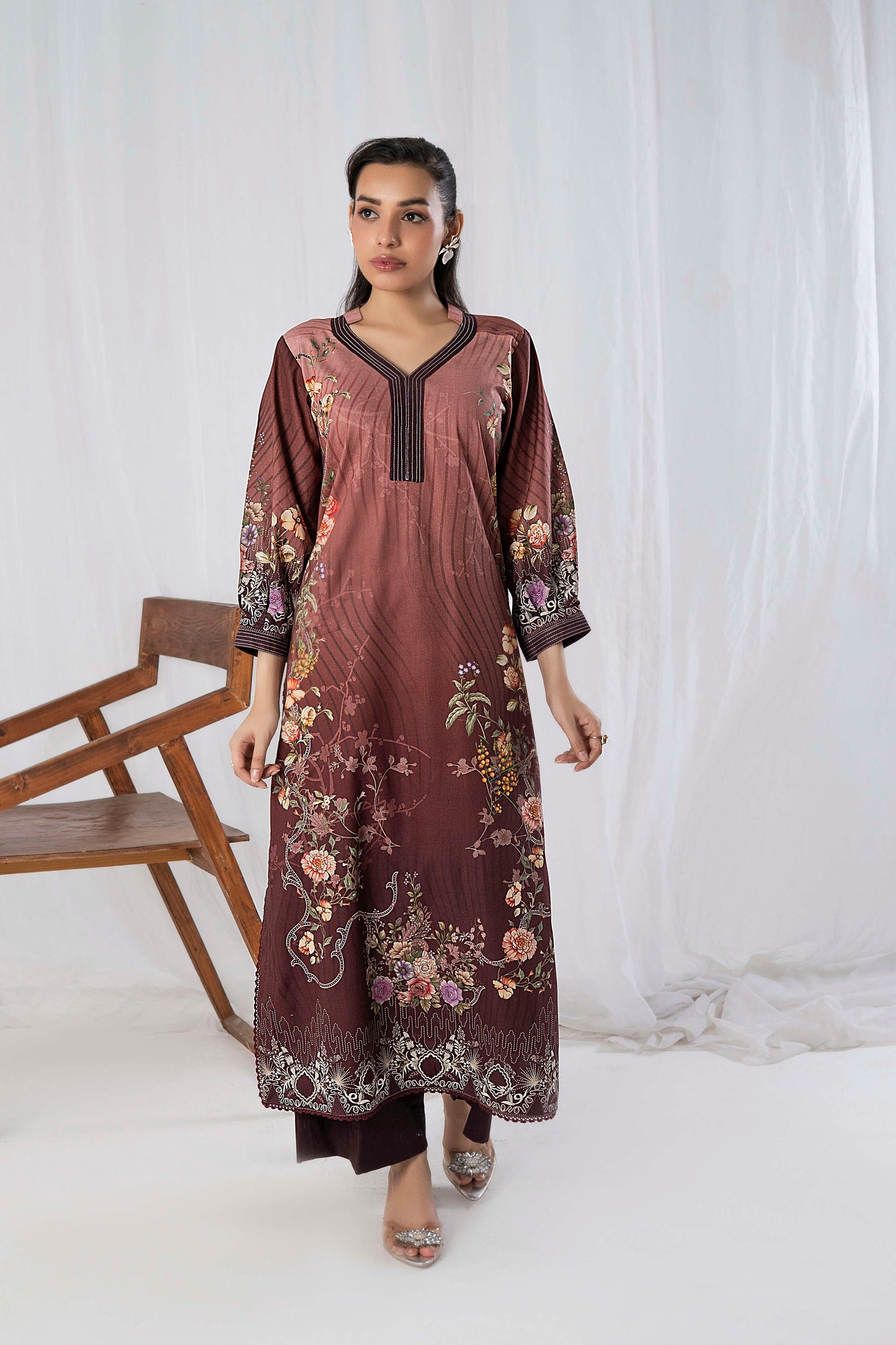 3PC Firdous Cambric Printed Unstitched Suit Vol-0095