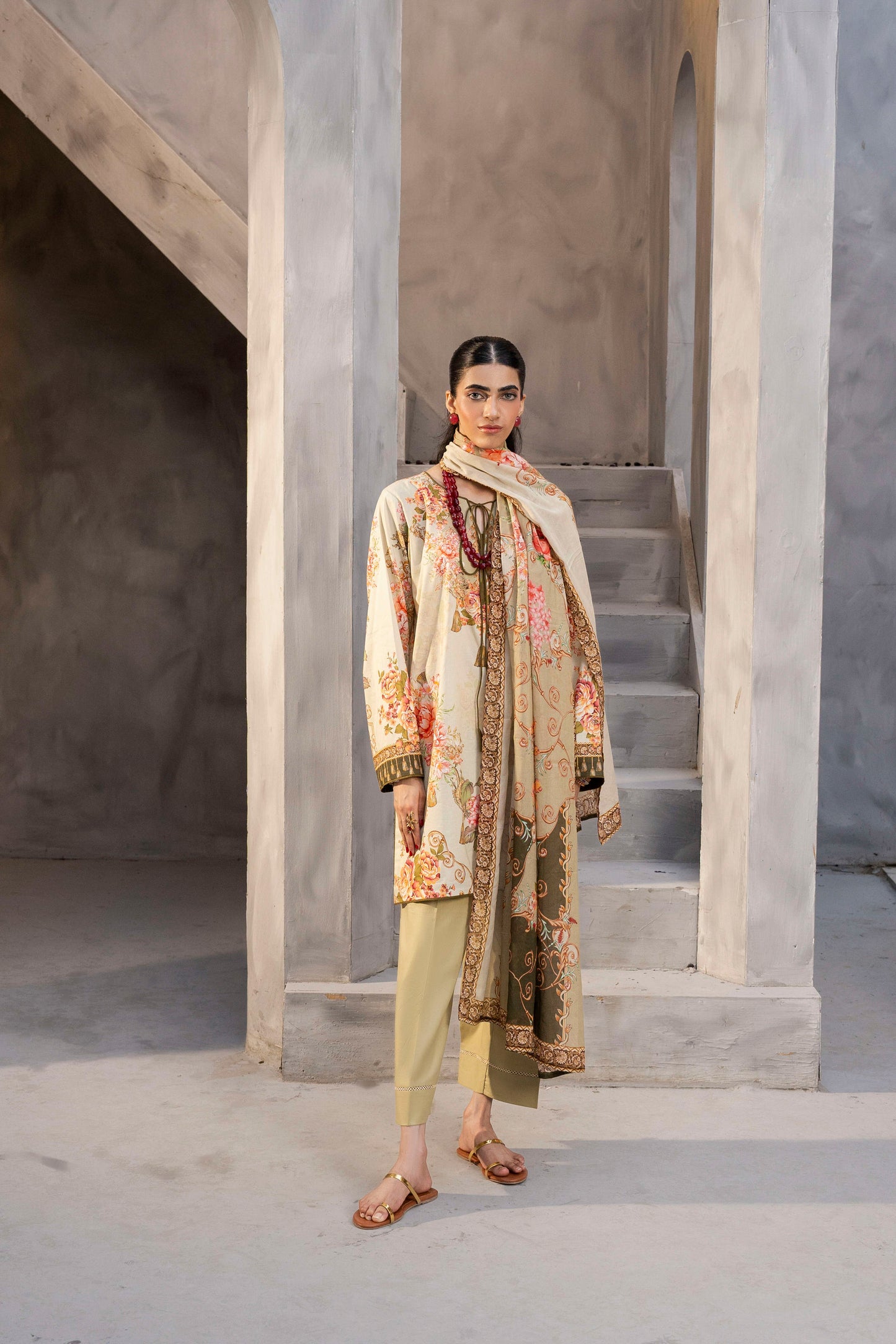3Pc Firdous Lawn Unstitched - D183