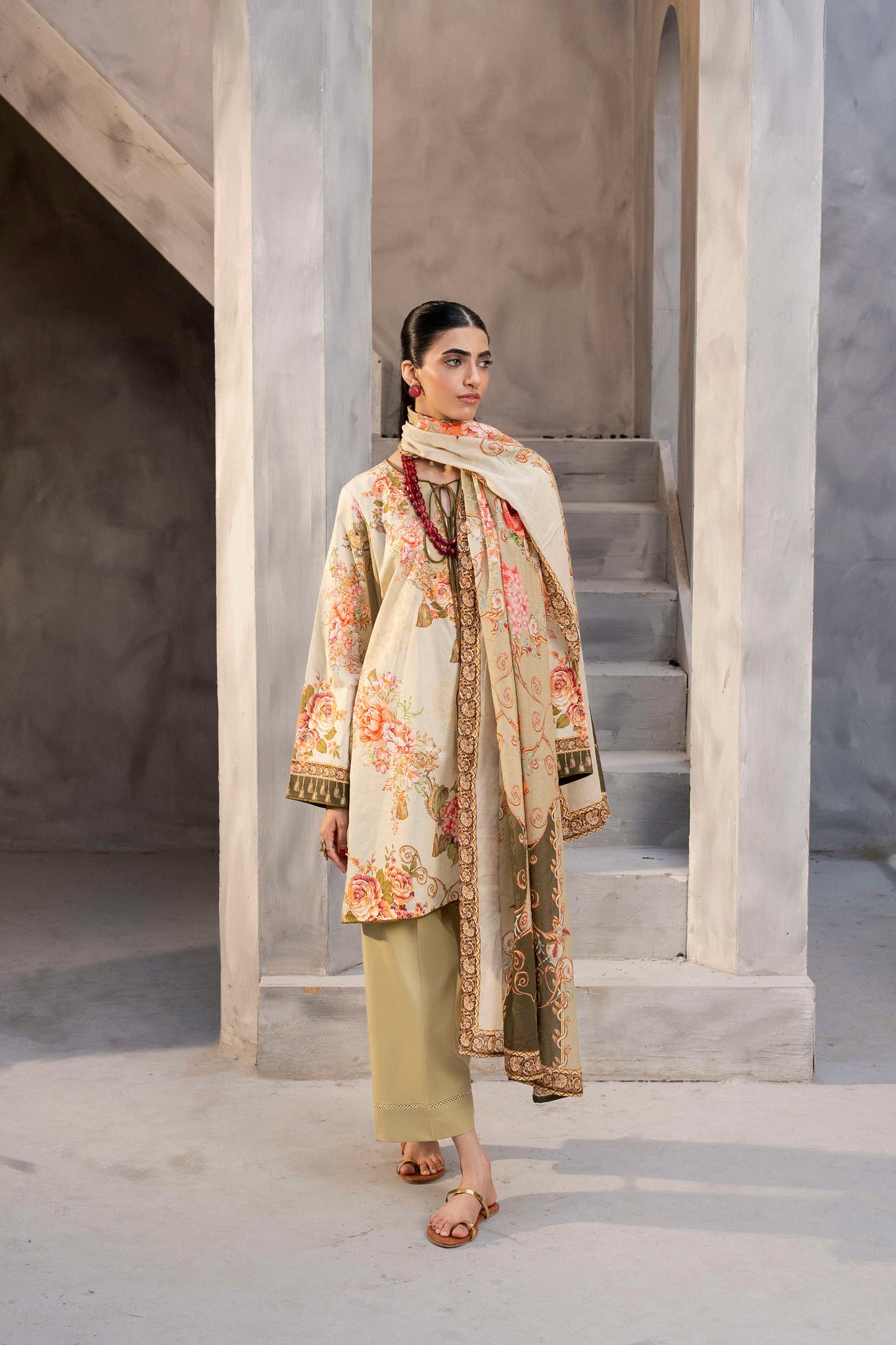 3Pc Firdous Lawn Unstitched - D183