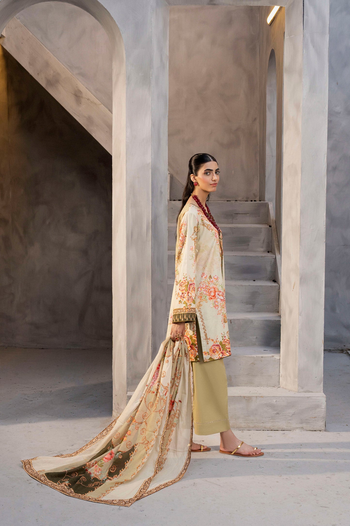 3Pc Firdous Lawn Unstitched - D183