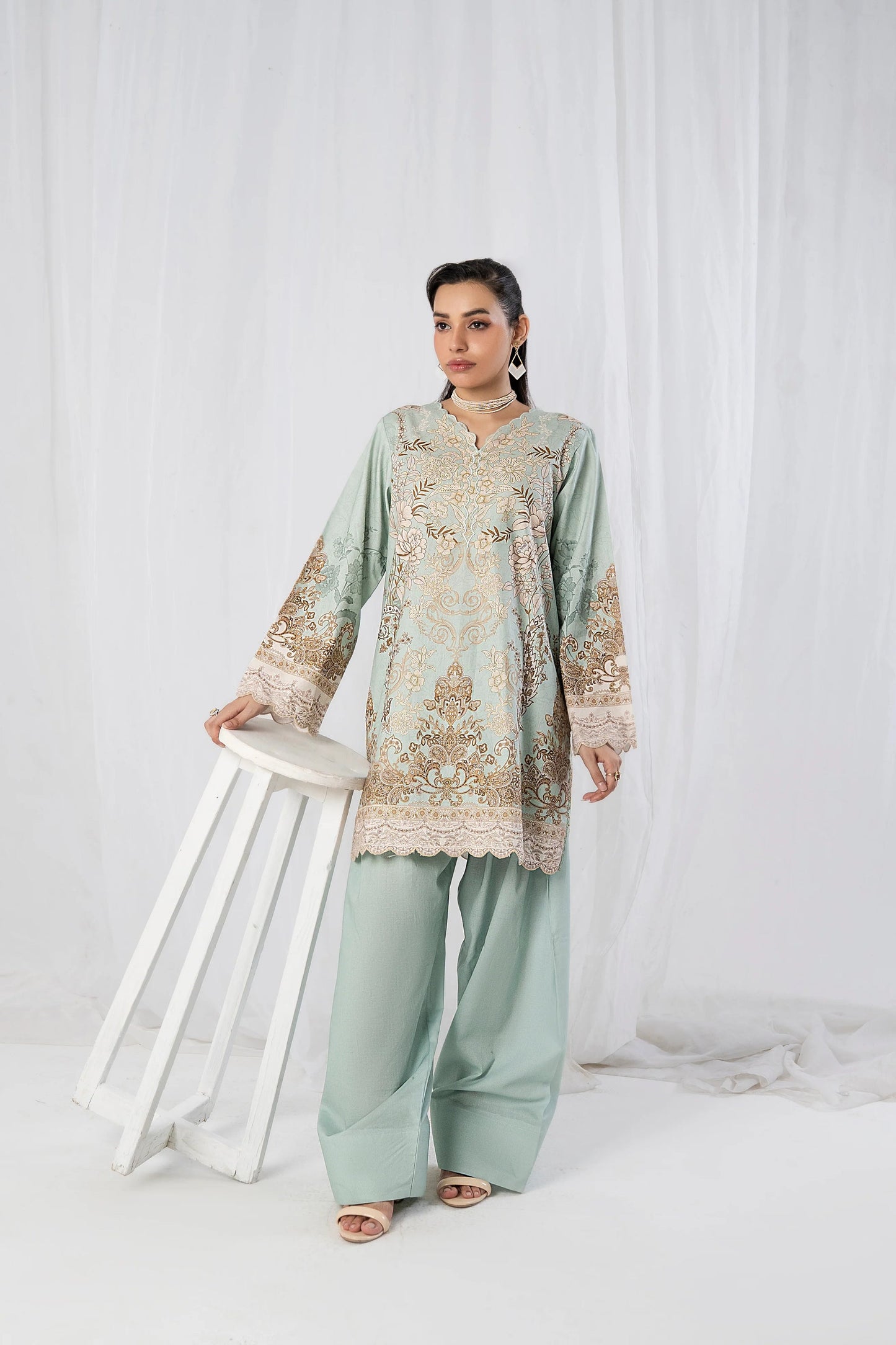 2Pc Firdous Kameez & Dupatta Suit 968