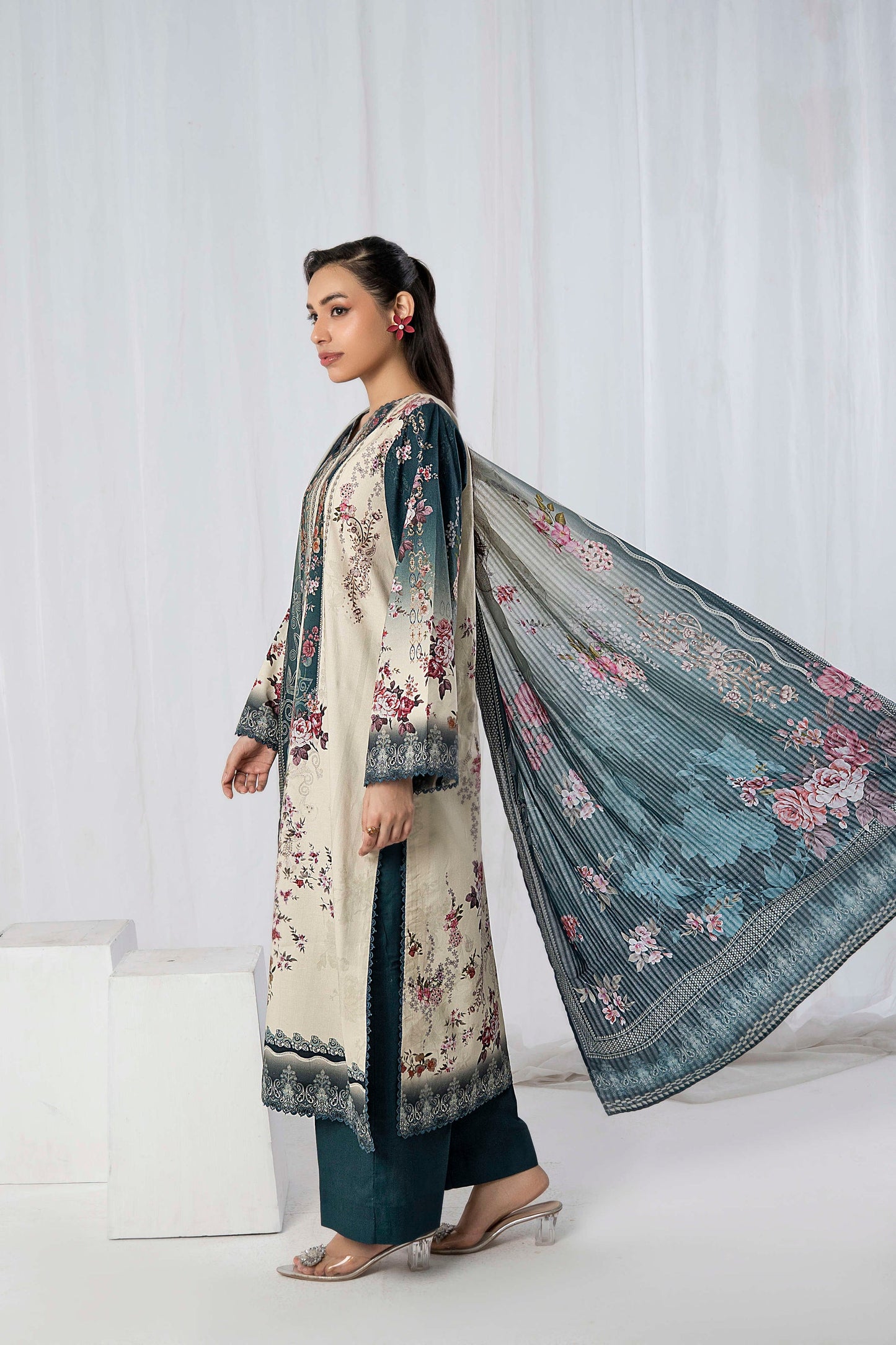 2Pc Firdous Kameez & Dupatta Suit 969