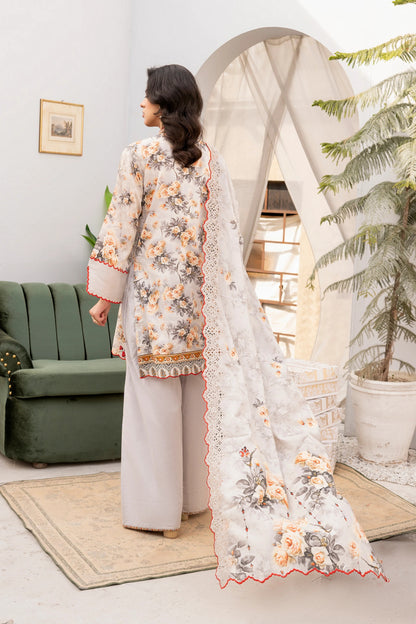 Firdous - Embroidered - Printed - Lawn - 3pc - D773
