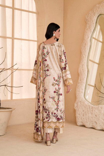 3Pc Firdous Silk Lumen Digital Printed Unstitched Suit Vol-0130
