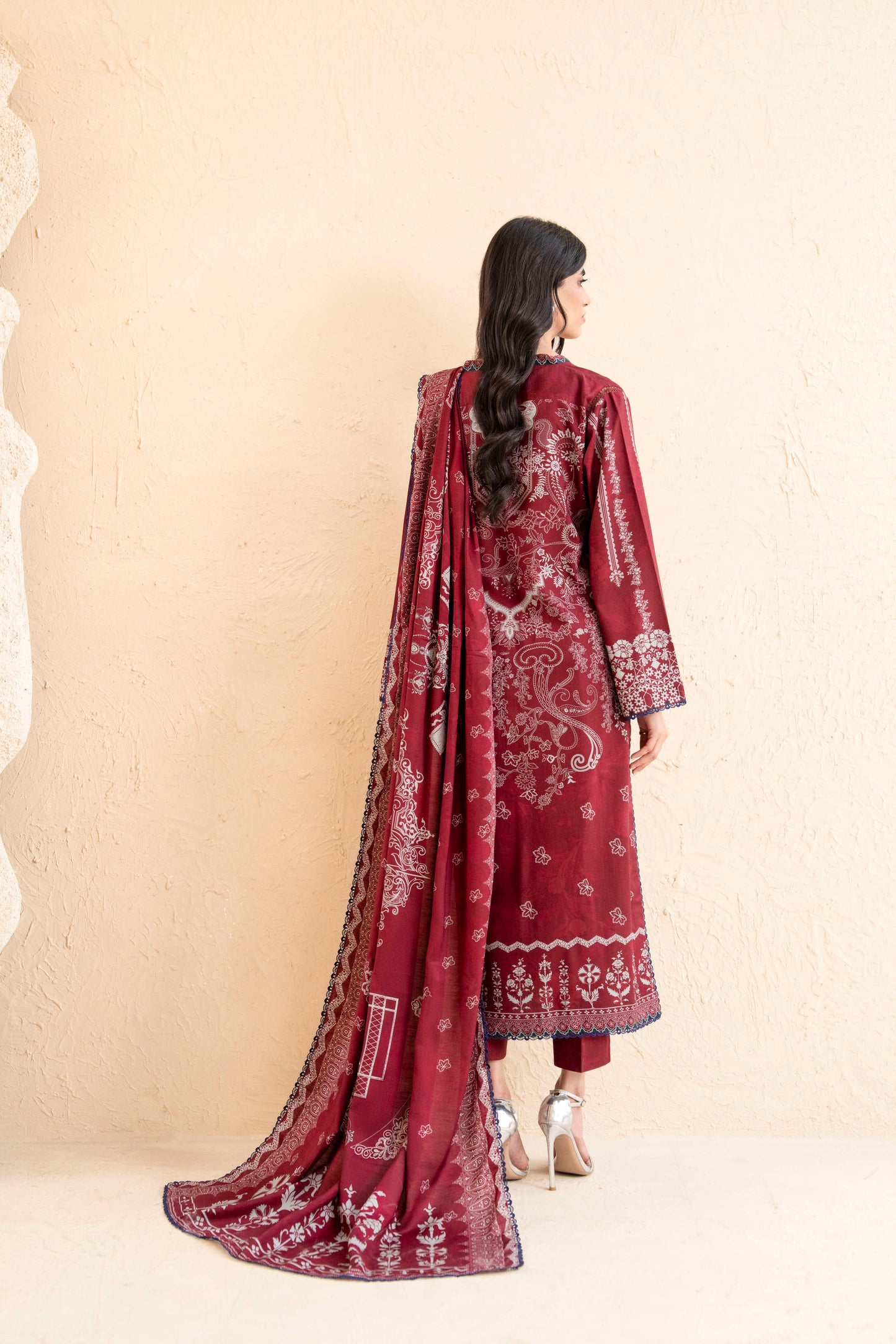 3Pc Firdous Silk Lumen Digital Printed Unstitched Suit Vol-0130