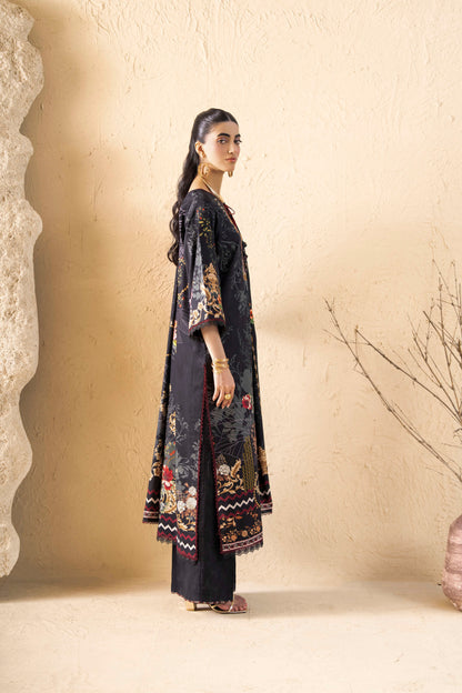 3Pc Firdous Silk Lumen Digital Printed Unstitched Suit Vol-0130