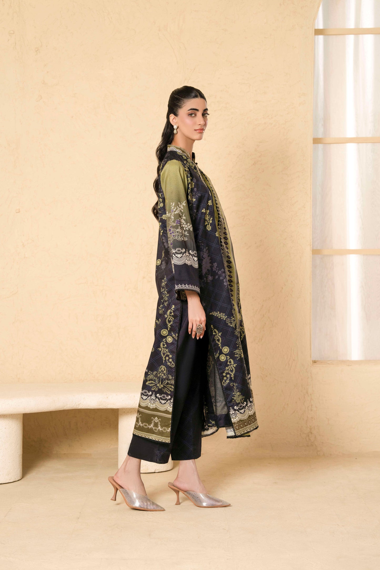 3Pc Firdous Silk Lumen Digital Printed Unstitched Suit Vol-0130
