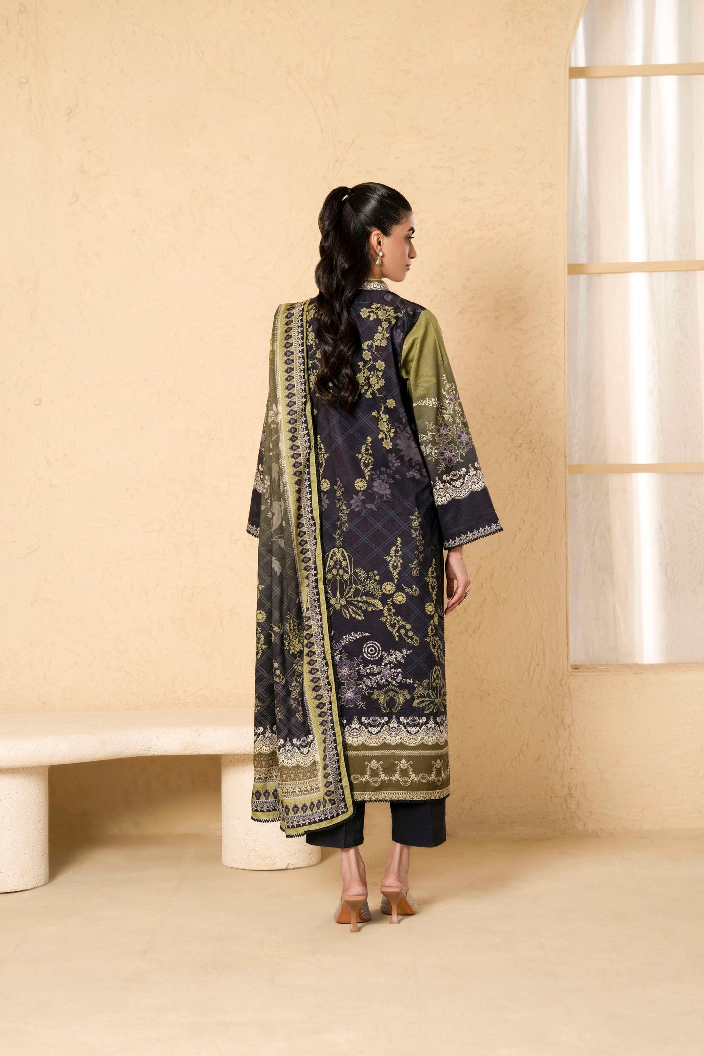 3Pc Firdous Silk Lumen Digital Printed Unstitched Suit Vol-0130