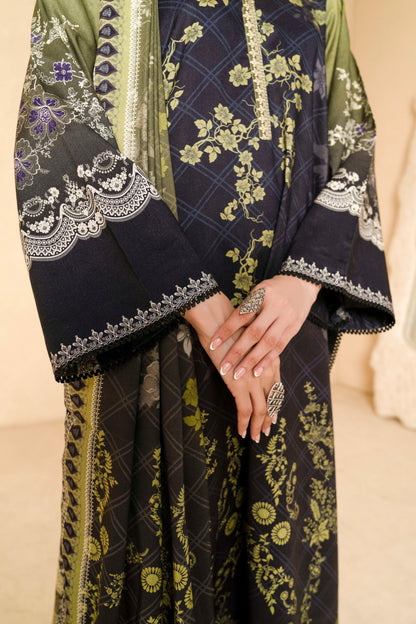 3Pc Firdous Silk Lumen Digital Printed Unstitched Suit Vol-0130