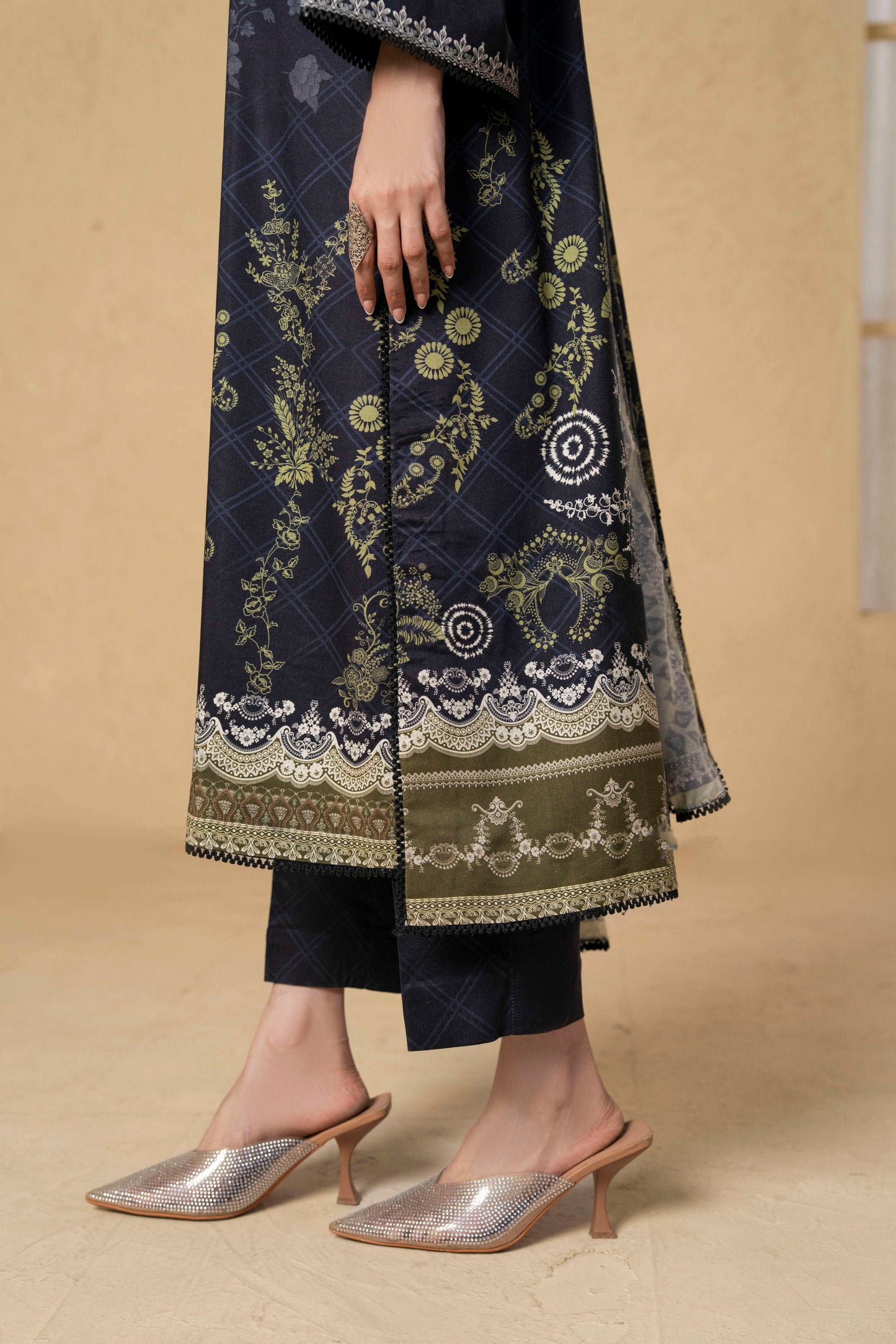 3Pc Firdous Silk Lumen Digital Printed Unstitched Suit Vol-0130